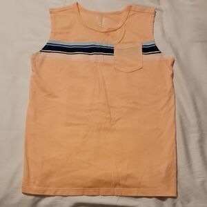 OshKosh B'gosh Peach Top with Blue and Black Stripes